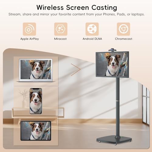 pikiu 32" Smart Screen 1080p Portable Monitor with oncell Touch Screen, Android OS(Support Google Store), Built-in Battery(4-6H)