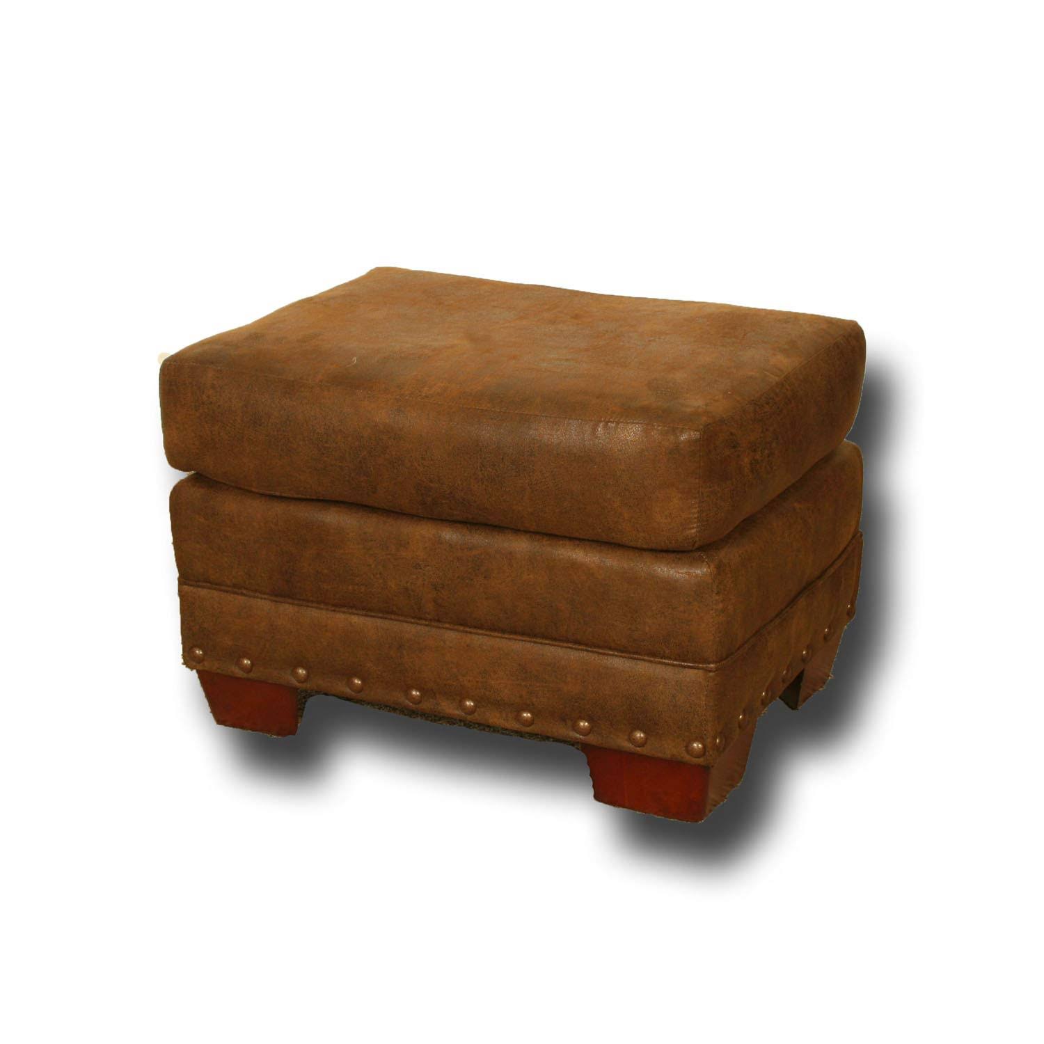 American Furniture Classics Model 8500-20 Buckskin Ottoman, Brown