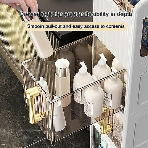 Bathroom Floor Cabinet stackable storage drawers Floor Standing Cabinet Unit Bathroom Storage