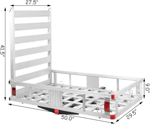 ERGOMASTER Hitch Cargo Carrier, 500lb Capacity Trailer Hitch Mount Cargo Carrier with Ramp