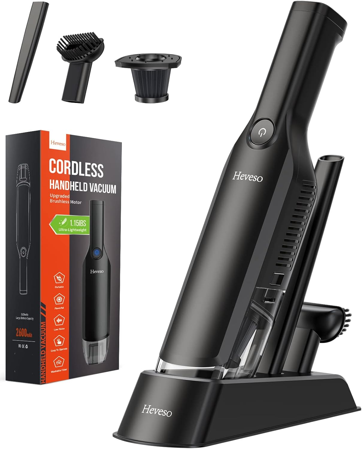 Cordless Vacuum Cleaner 12000Pa High Power Car Vacuum Portable 1.15Ibs Handheld Vacuum with Advanced Brushless Motor