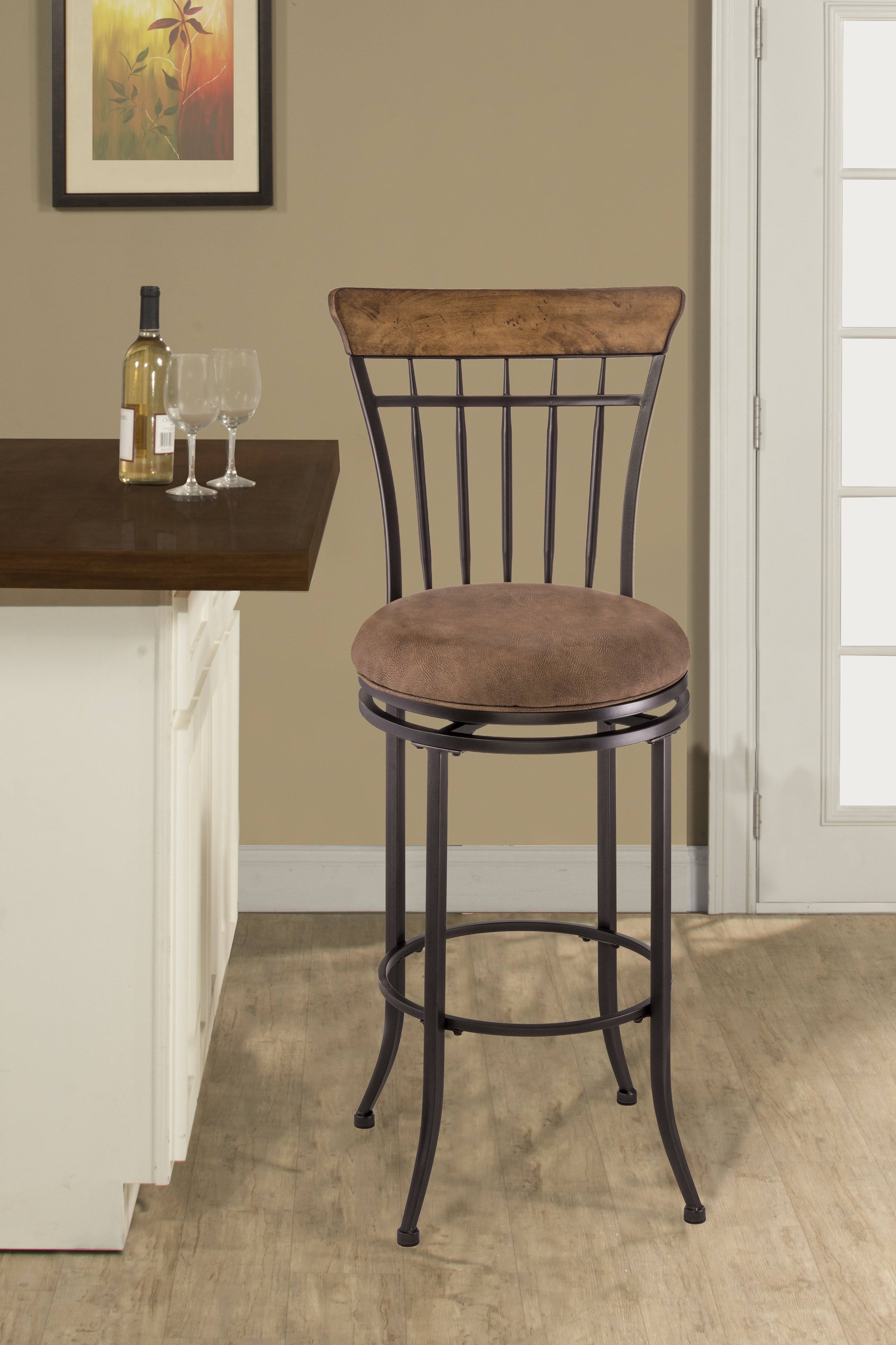 Hillsdale Charleston Swivel Vertical Spindle Counter Stool