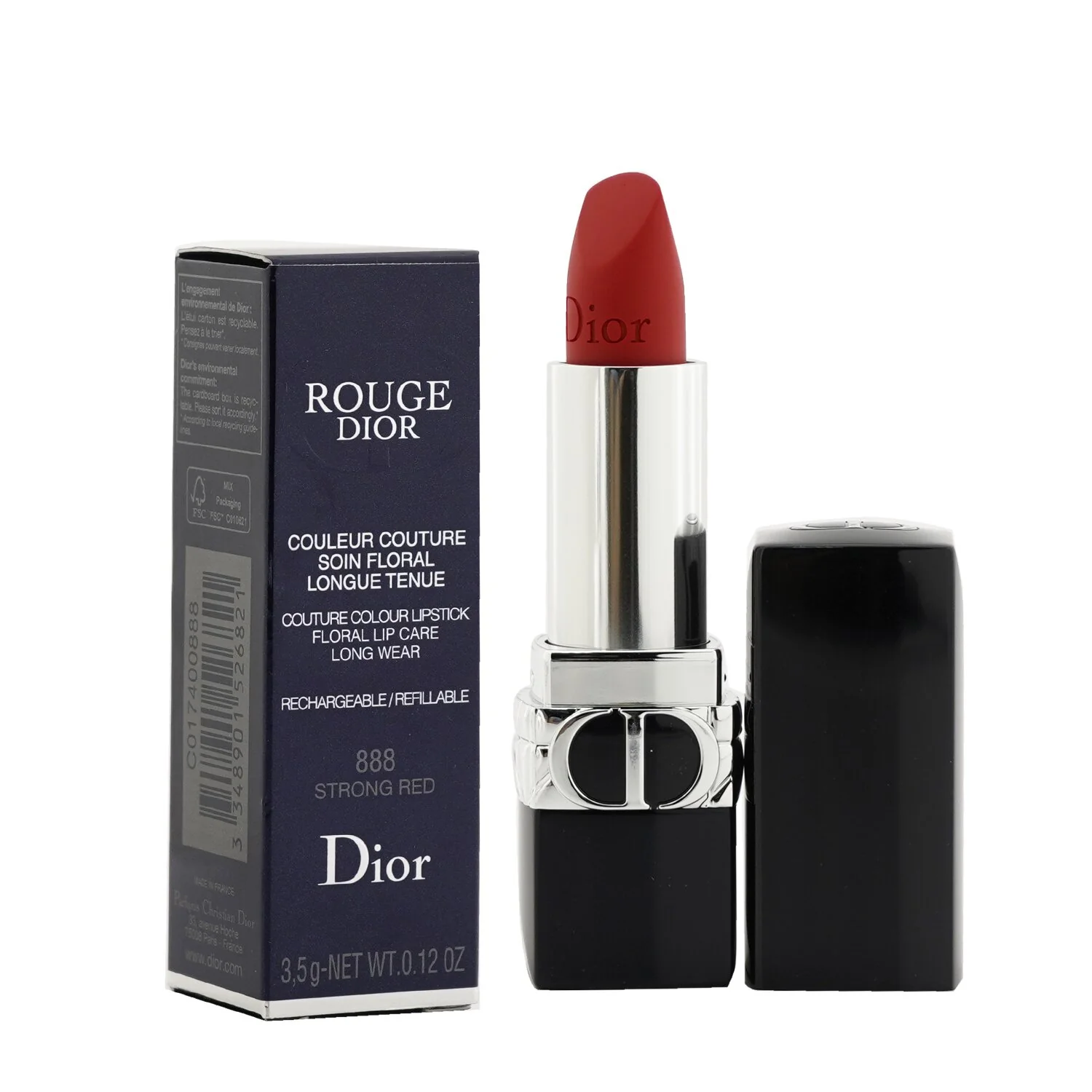 Christian Dior Rouge Dior Couture Colour Refillable Lipstick - # 766 Rose Harpers (Satin)  3.5g/0.12oz