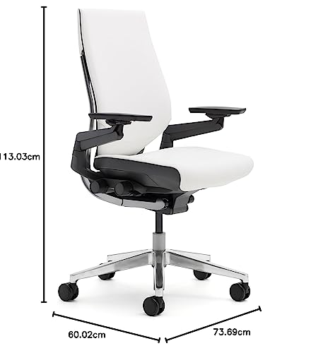 Steelcase Gesture Office Chair - Ergonomic Work Chair with Wheels for Carpet - Comfortable - Intuitive-to-Adjust for Desk - 360-Degree Arms