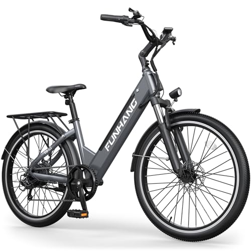 Electric Bike for Adults, 1000W Peak Ebike, 50Miles 21.7MPH Step Thru Electric Bicycle, 26" Commuter E Bikes with 48V Built-in Removable Battery