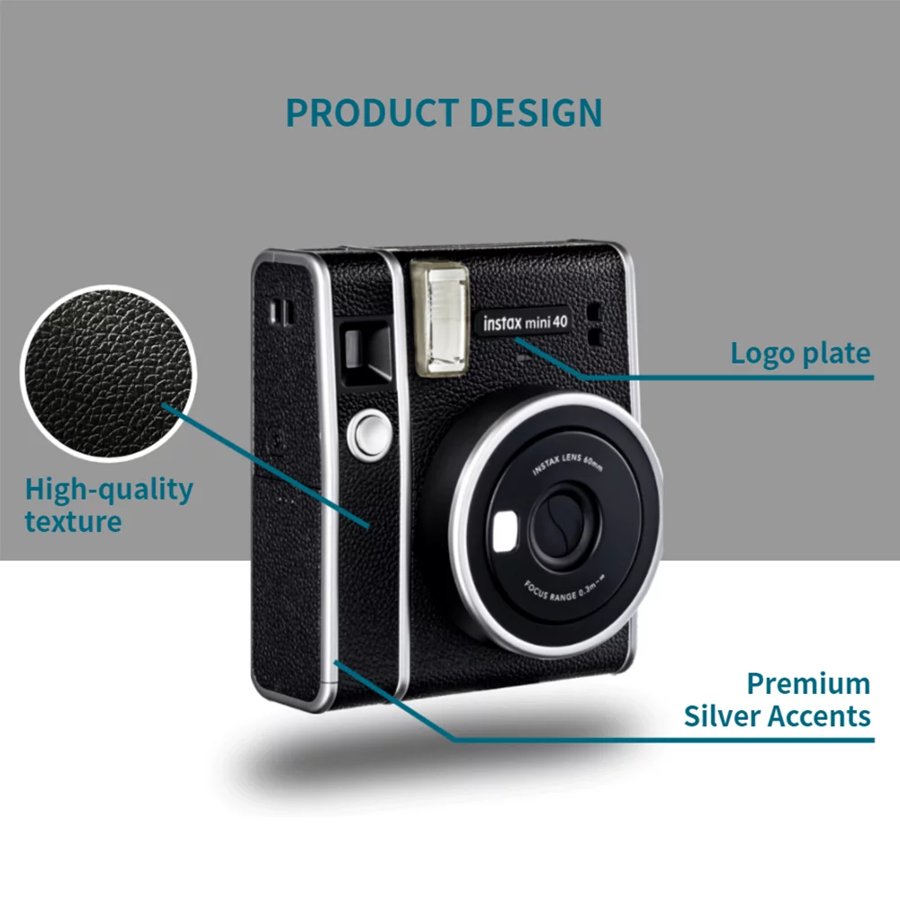 Fujifilm Instax Mini 40 Fuji Instant Film Camera + 20 Sheets Instant Film - Radiant Selections