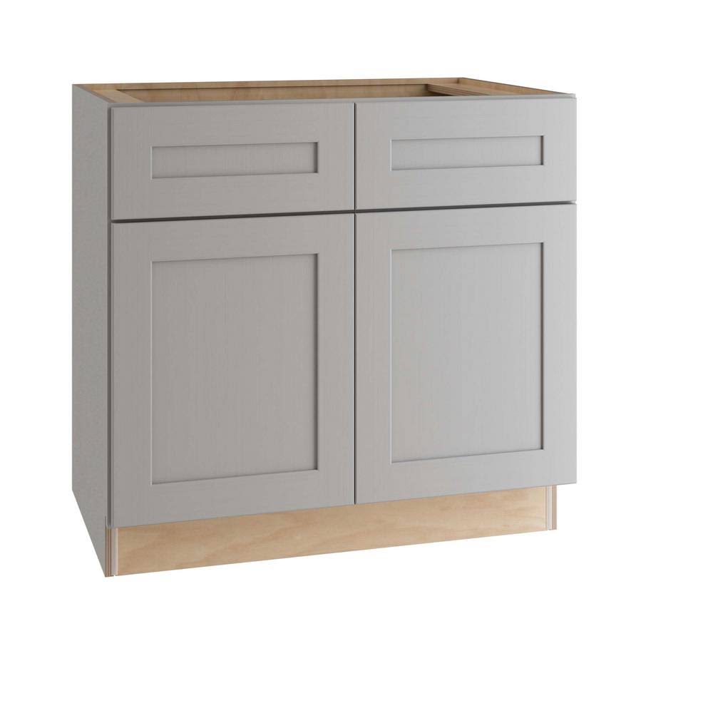 Home Decorators Collection Tremont Assembled 33 x 34.5 x 24 in. Plywood Shaker Base Kitchen Cabinet Soft Close Doors/Drawers in