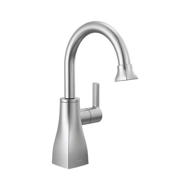 Beverage Faucet Contemporary Square Cold Water Only with Air Gap 1 Lever ADA Chrome