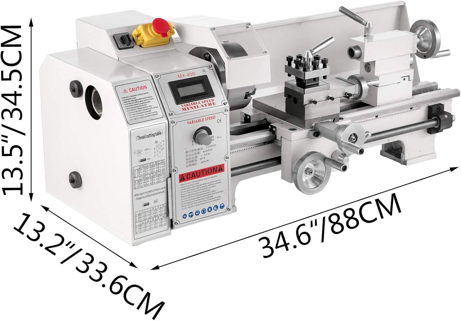 VEVOR Mini Metal Lathe 8.7"x16", Mini Lathe Machine 2250 PRM Variable Speed Change,Precision Mini Lathe 1100W Metal Working Lathe, Small Metal Lathe