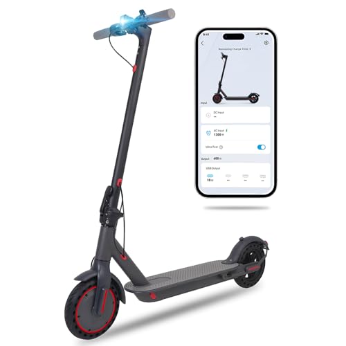 Electric Scooter, Powerful 350W Adult Electric Scooter, Up to 19Mph and 8.5" Solid Tires