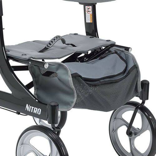 Drive Medical RTL10266BK-H Nitro Euro Style Walker Rollator, Petite, Black