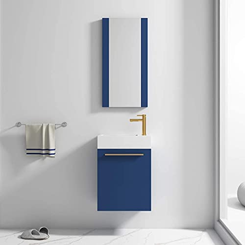 18 Inch Luxury Bathroom Vanity with Acrylic Sink