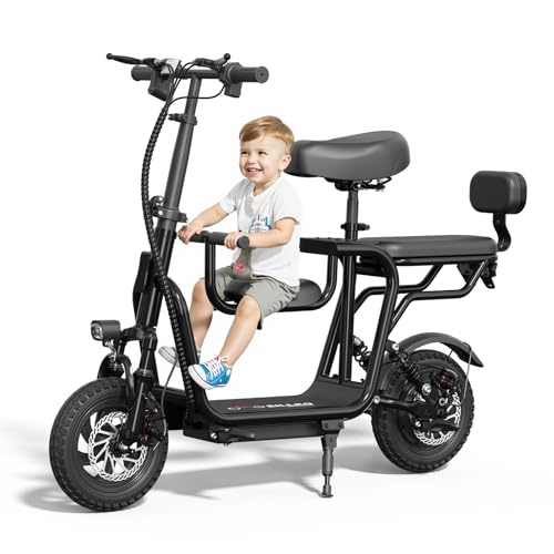 Electric Scooter with Seat for Adult, 36V/48V Electric Scooter with 350W/500W Motor 500W/750W Peak Power, 20 Mile Range, 17.4mph/18.75mph
