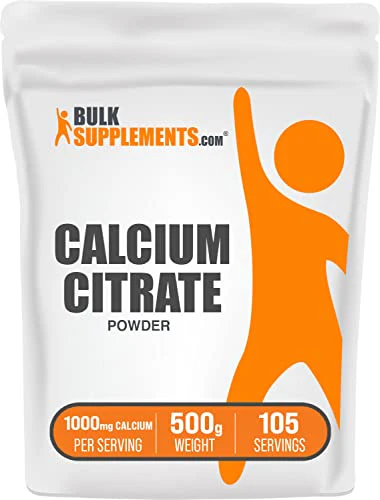 BulkSupplements.com Calcium Citrate Powder - Calcium Citrate Supplement, Calcium Citrate 1000mg - High Absorption, for Bone Health