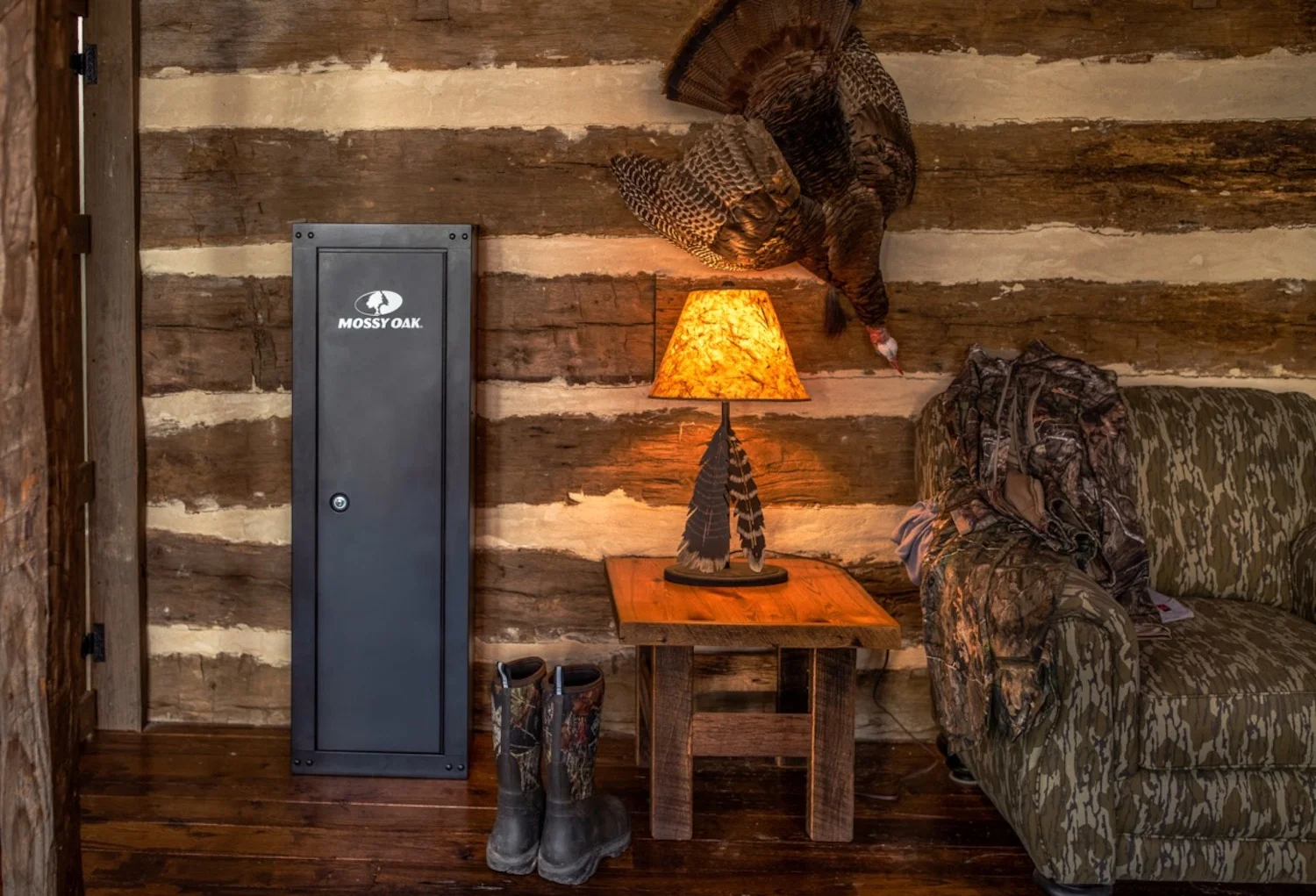 Mossy Oak 8-Gun Ready to Assemble Steel Gun Cabinet, 17 in x 11 in, Black