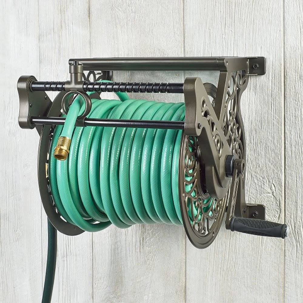 Liberty Garden LBG707 125& Wall Mounted Heavy Gauge Aluminum Hose Reel (2 Pack)