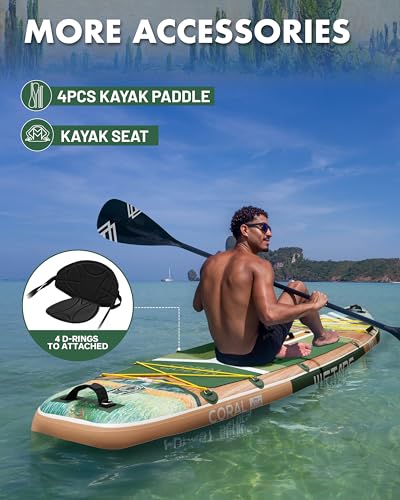 11'6"x35" Inflatable Paddle Board, 450lbs Extra Wide Stand Up Sup Board for Adults