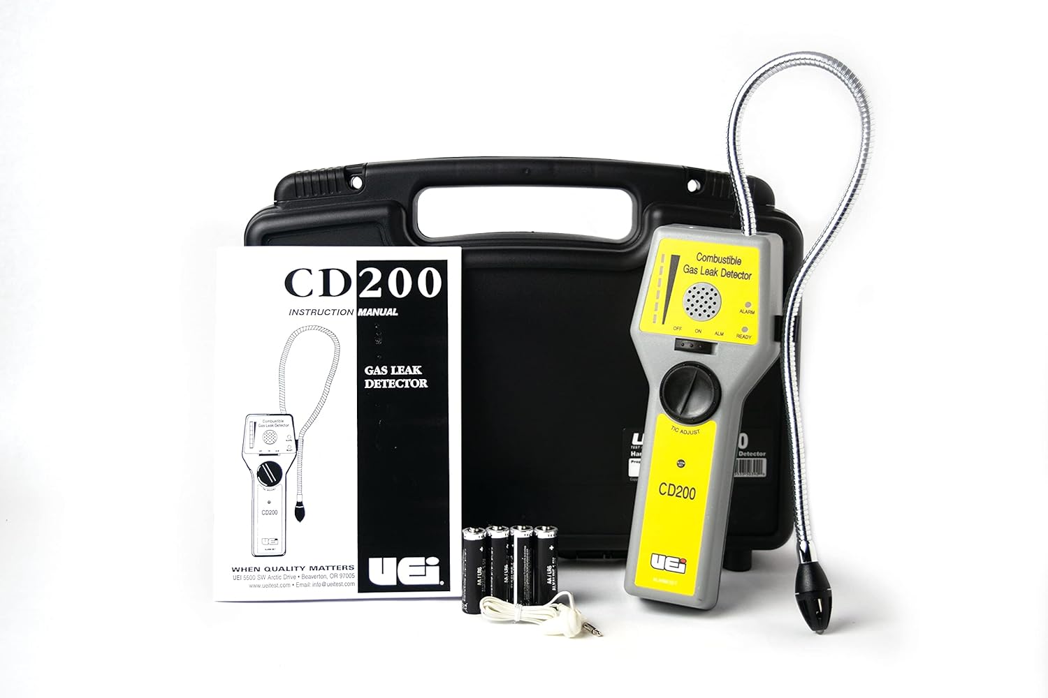 UEi CD200 Handheld Combustible Gas Leak Detector, Deluxe Natural Gas Propane Methane Gas Sniffer