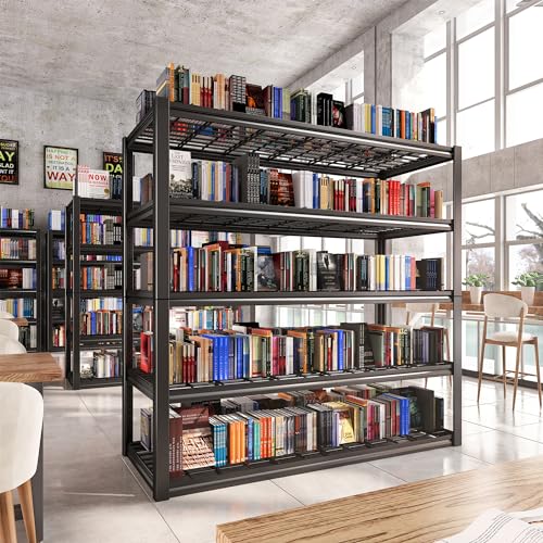 REIBII 60" W Garage Shelving Heavy Duty Metal Shelving 3000LBS Storage Shelves Adjustable Metal Shelves for Storage Industrial Garage Shelves for