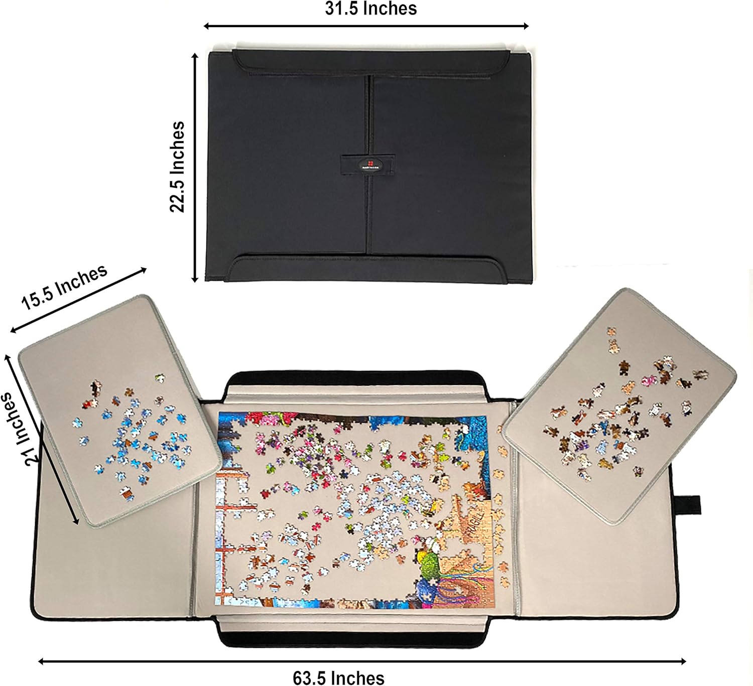 Portable Jigsaw Puzzle Board Mat by Mary Maxim - Puzzle Tables for Adults - Puzzle Organizer and Storage