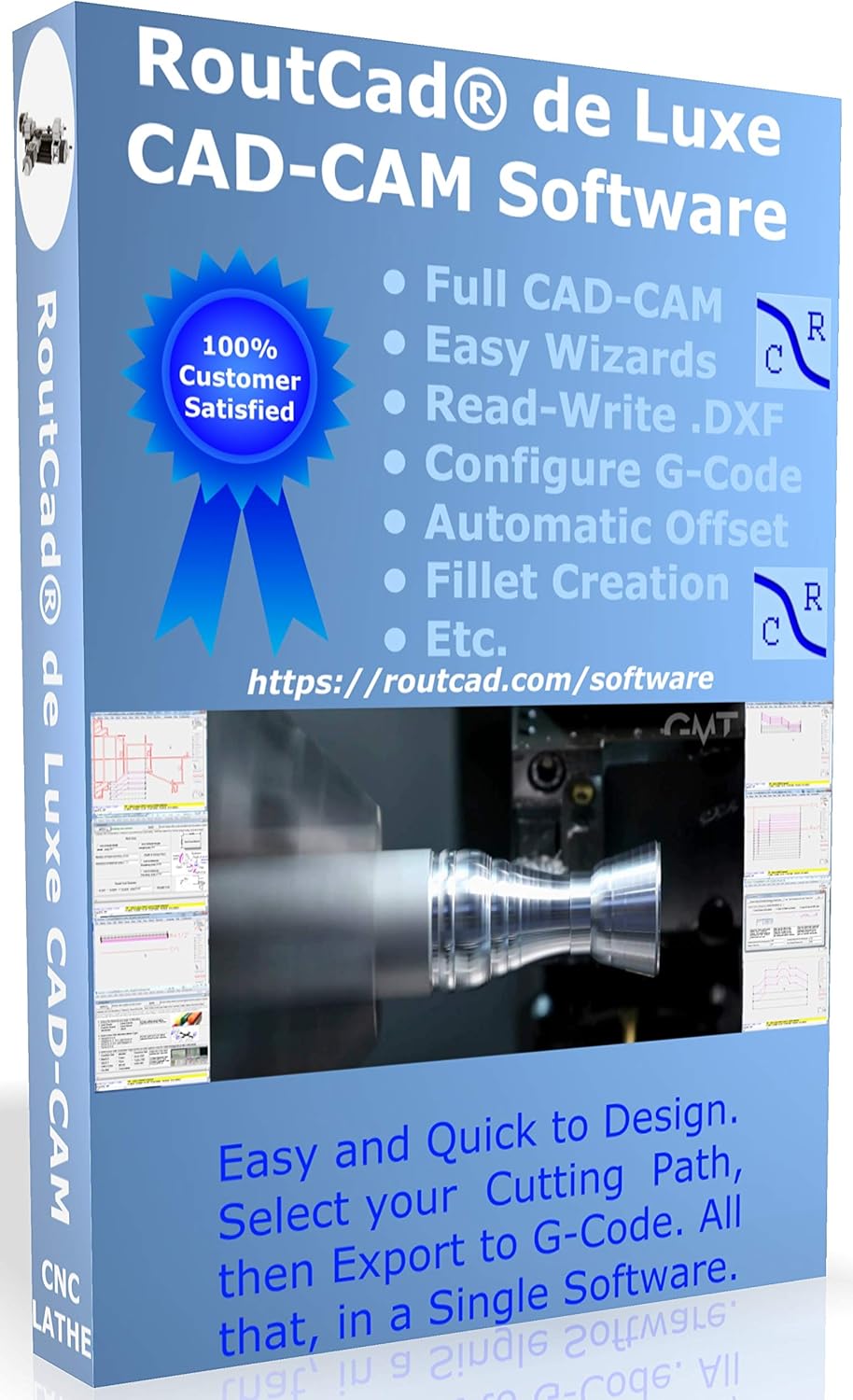 CAD-CAM CNC Lathe Software for Mach 3-4, Linux CNC, EMC2, Fanuc