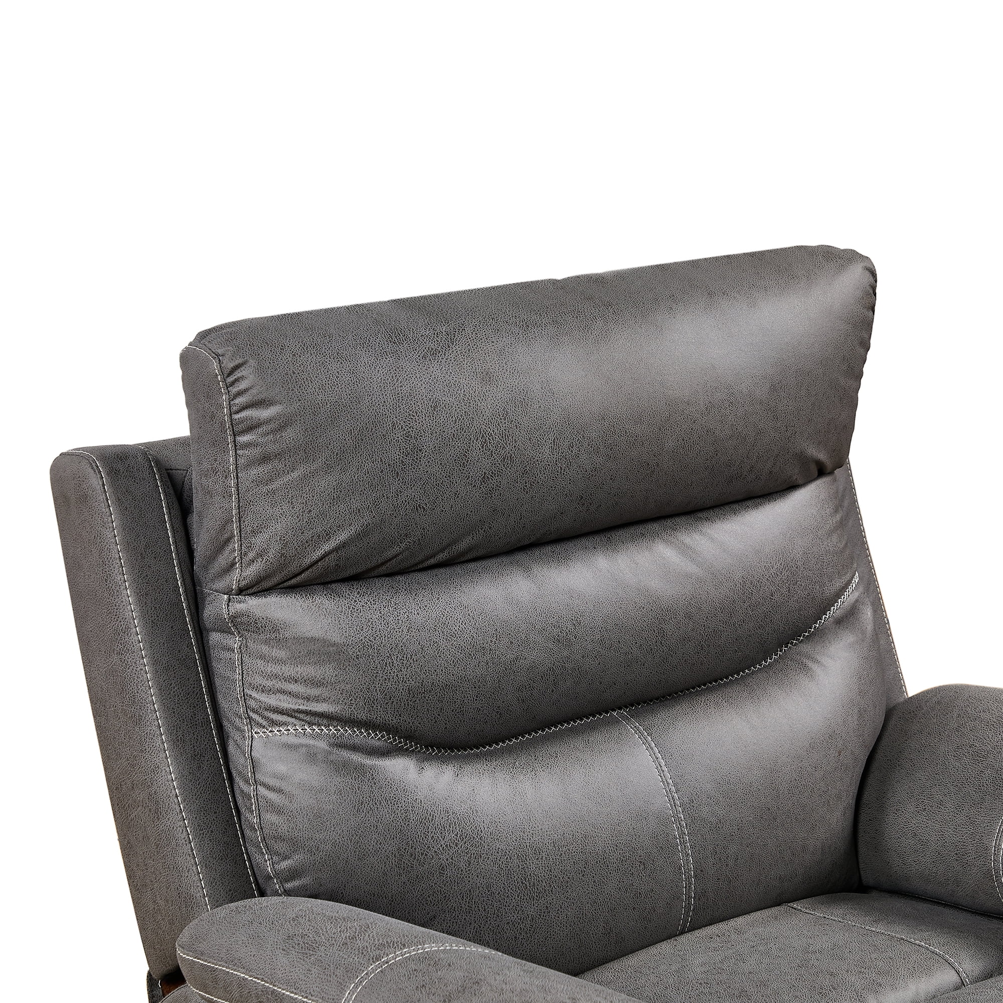 Dual OKIN Motor Recliner Chair, Rocking and 240 Degree Swivel Single Sofa Reclining, Headrest with Power Function, Gray