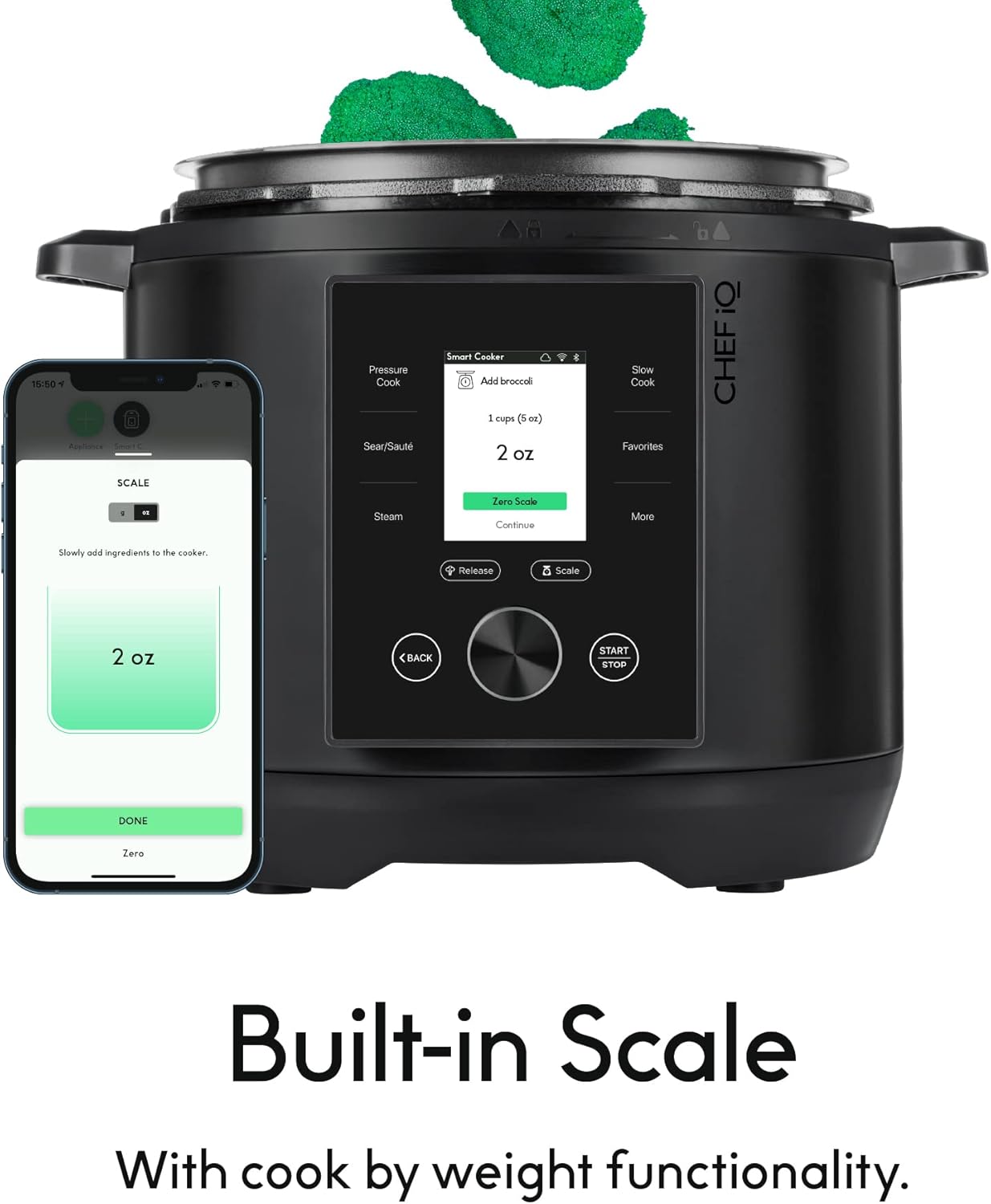 CHEF iQ Smart Pressure Cooker 10 Cooking Functions & 18 Features, Built-in Scale