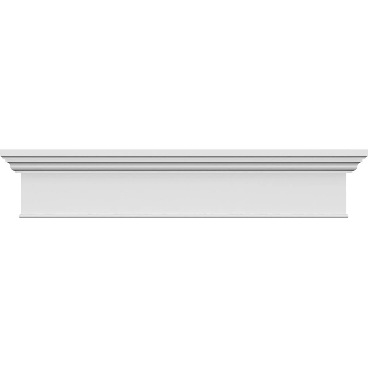 Ekena Millwork CRH07X98BT 98x22 Bottom Width x 102x22 Top Width x 7 1/4x22H x 1x22P, Craftsman Crosshead with Bottom Trim