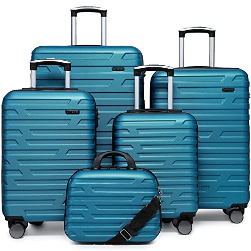 LARVENDER Luggage 5 Piece Sets, Expandable Luggage Sets Clearance, Suitcases with Spinner Wheels