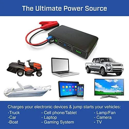Halo Bolt AC DC Wireless Phone Charger u0026 Car Jump Starter ,Blue Graphite
