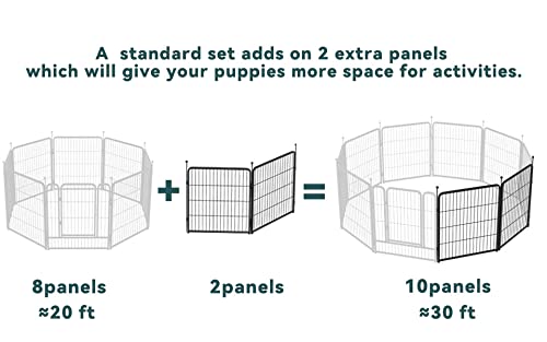 FXW Rollick Dog Playpen for Yard, RV Camping, 32 inch 16 Panels for Small and Medium Dogs│Patented