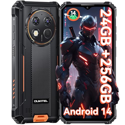 OUKITEL G1 Rugged Smartphone Unlocked - 24+256GB/1TB Android 14 Rugged Cellphones