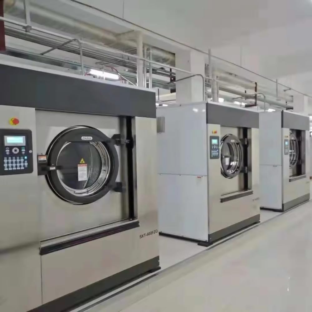 Large commercial drum washing machine and dryer single cloth washing equipment for laundry rooms in hotels and hotels