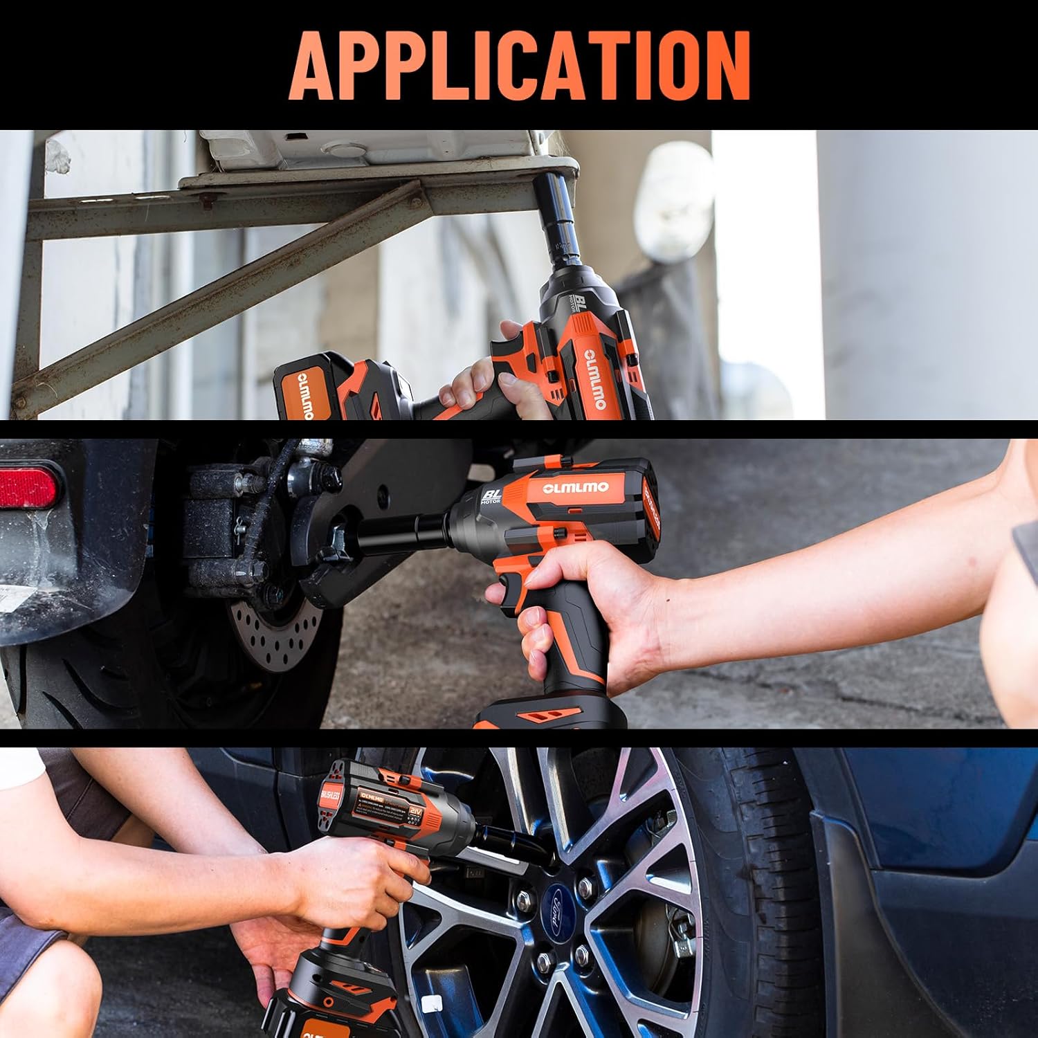 Cordless Impact Wrench High Torque 1/2-In 700Ft-lbs（950N.m Brushless Impact Wrench, 21V Electric Impact Wrench w/ 2x 3.0Ah Battery