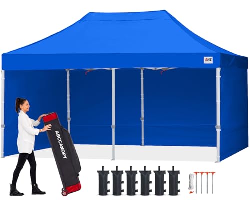 ABCCANOPY Easy Pop Up Canopy Tent with Sidewalls 10x10 Commercial -Series, White