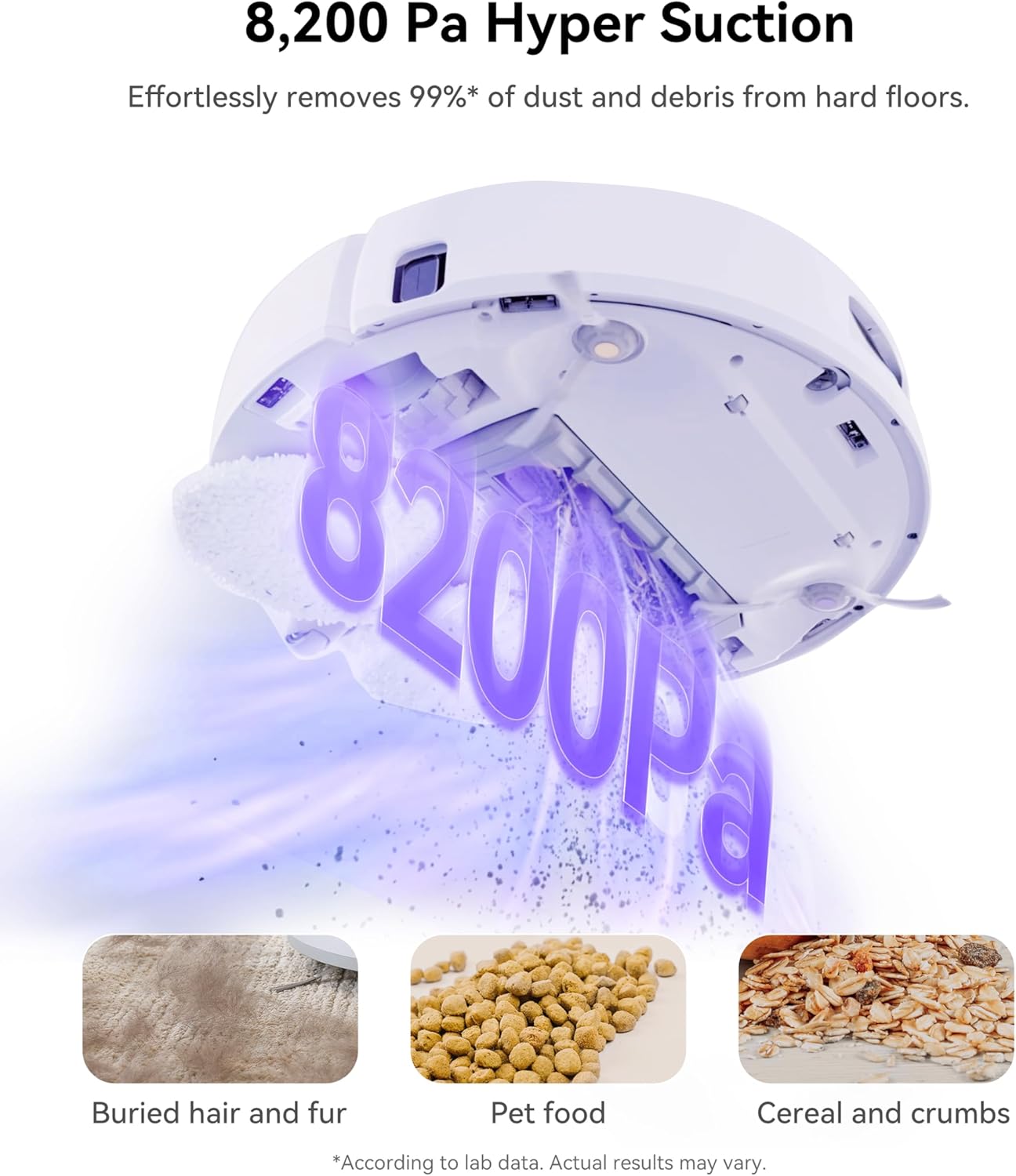NARWAL Freo X Ultra Robot Vacuum and Mop Combo with 3*Disposable Dust Bags. 8200 Pa, Auto Mop Drying/Washing, Zero-Tangling, DirtSense™