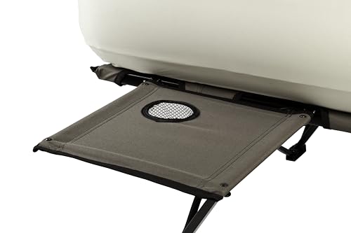 Coleman Queen-Size Airbed Cot Combination, Folding Air Mattress with Steel Frame & Side Table, Battery Pump Included