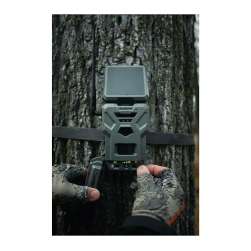 SPYPOINT Flex-S-Dark Solar Cellular Trail Camera – Built-in Solar Panel, 40MP Photos, 1080p Videos + Sound, No-Glow Game Camera, Night Vision