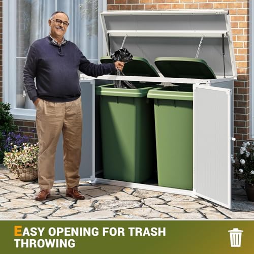 41 Cu.Ft Horizontal Outdoor Storage Box Plastic Shed