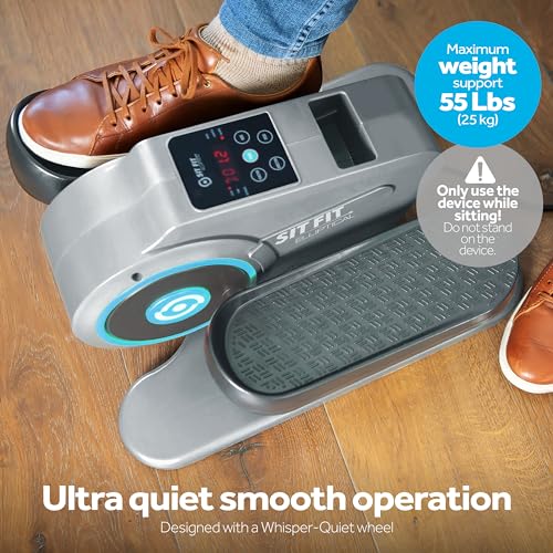 SITFIT, Sit Down and Cycle! Powered Foot Pedal Exerciser for Seniors, Under Desk Elliptical Exercise Bike
