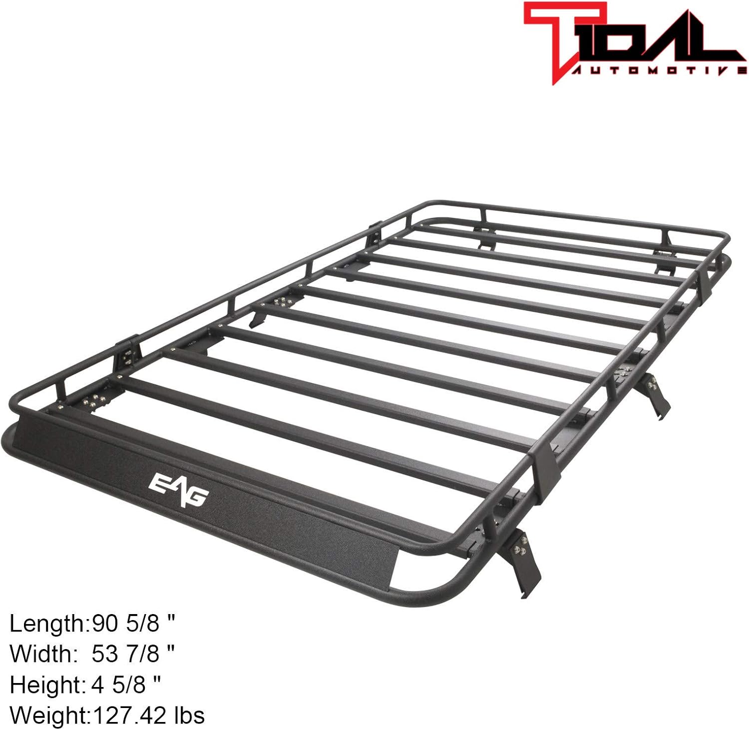 Tidal Full Length Roof Rack with Backet Fit for 18-22 Wrangler JL 4 Door