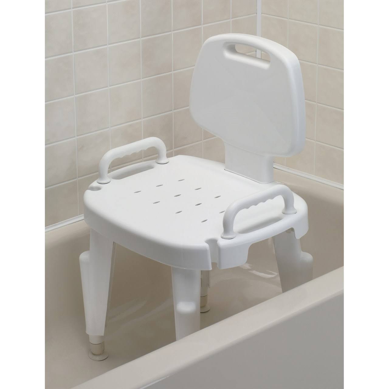 Maddak - Bath Safe Adjustable Shower Seat with Arm and Back