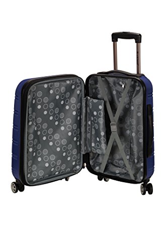 Rockland Melbourne Hardside Expandable Luggage with Spinner Wheels, 2TONEBLUE, 2 Piece (20/28)
