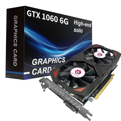 GTX 1060 6GB Graphics Card GDDR5 192Bit 4K VR Ready Video Cards with Dual Cooling Fans, Support Direct X12 PCIe3.0 * 16 HDMI DVI DP