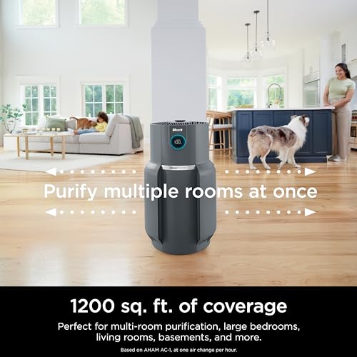 Shark Air Purifiers for Home Large Room with NeverChange Air Filter, 5 Year HEPA Filter, Covers 650 Sq. ft