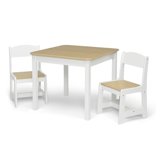 Delta Children MySize Kids Wood Table and Chair Set (2 Chairs Included) - Ideal for Arts & Crafts, Snack Time & More - Greenguard Gold Certified