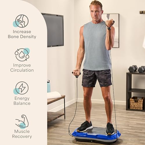 Lifepro Waver Vibration Plate Exercise Machine – High-Intensity Vibration for Muscle Activation, Full-Body Workout Vibrating Platform with Loop Bands
