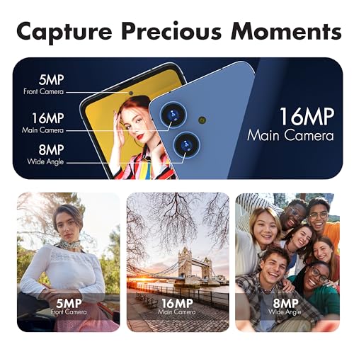 NUU N20 Basic Cell Phone for T-Mobile, Mint, Metro, Qlink, Tello, 12(6+6) GB+128GB,Perfect for Teenagers, Dual SIM 4G, Octa-Core 6.6" 90Hz HD+