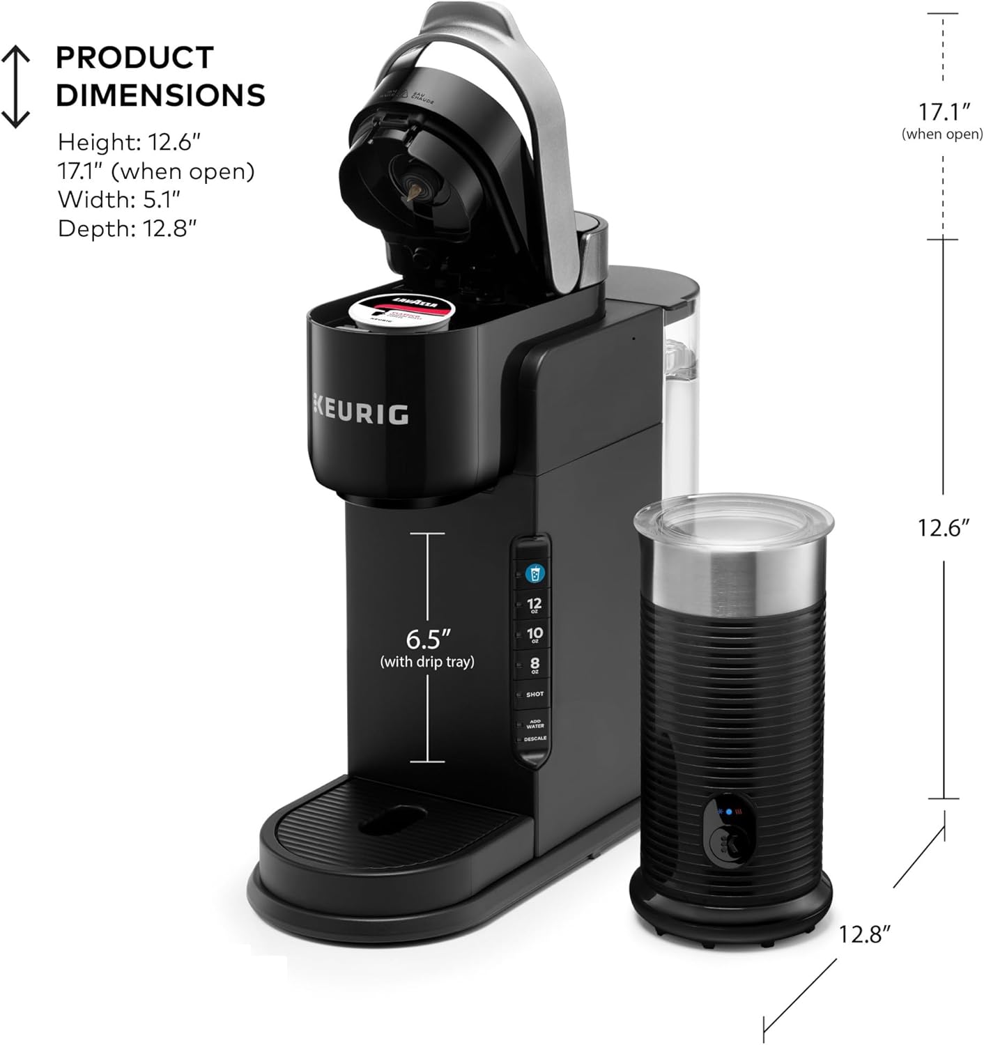 Keurig K-Café Barista Bar Single Serve Coffee Maker and Frother, Black