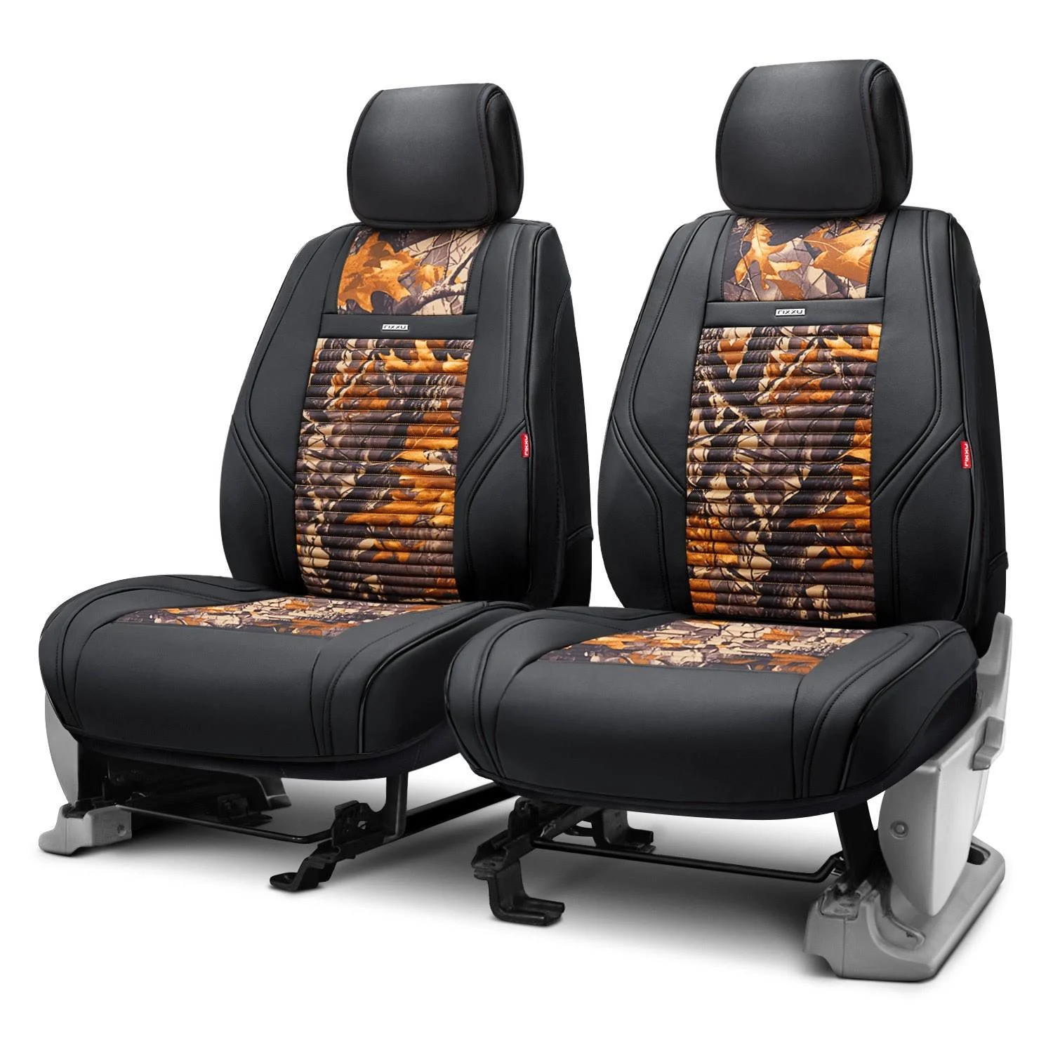 Rixxu - Camo Series 1st Row Brown Camo Seat Covers with Black Sides